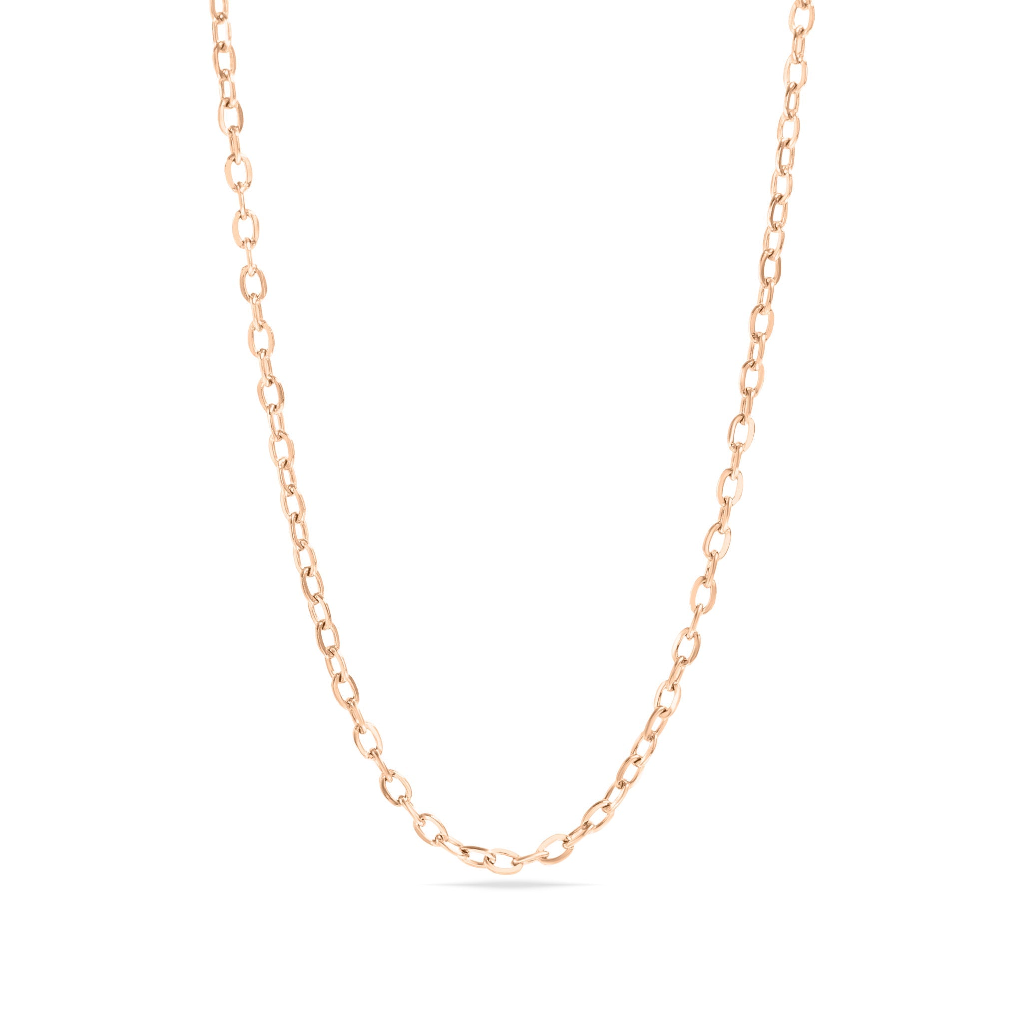 18K Gold PVD Stainless Steel PVD Coated Loop/Cable Chain Necklace