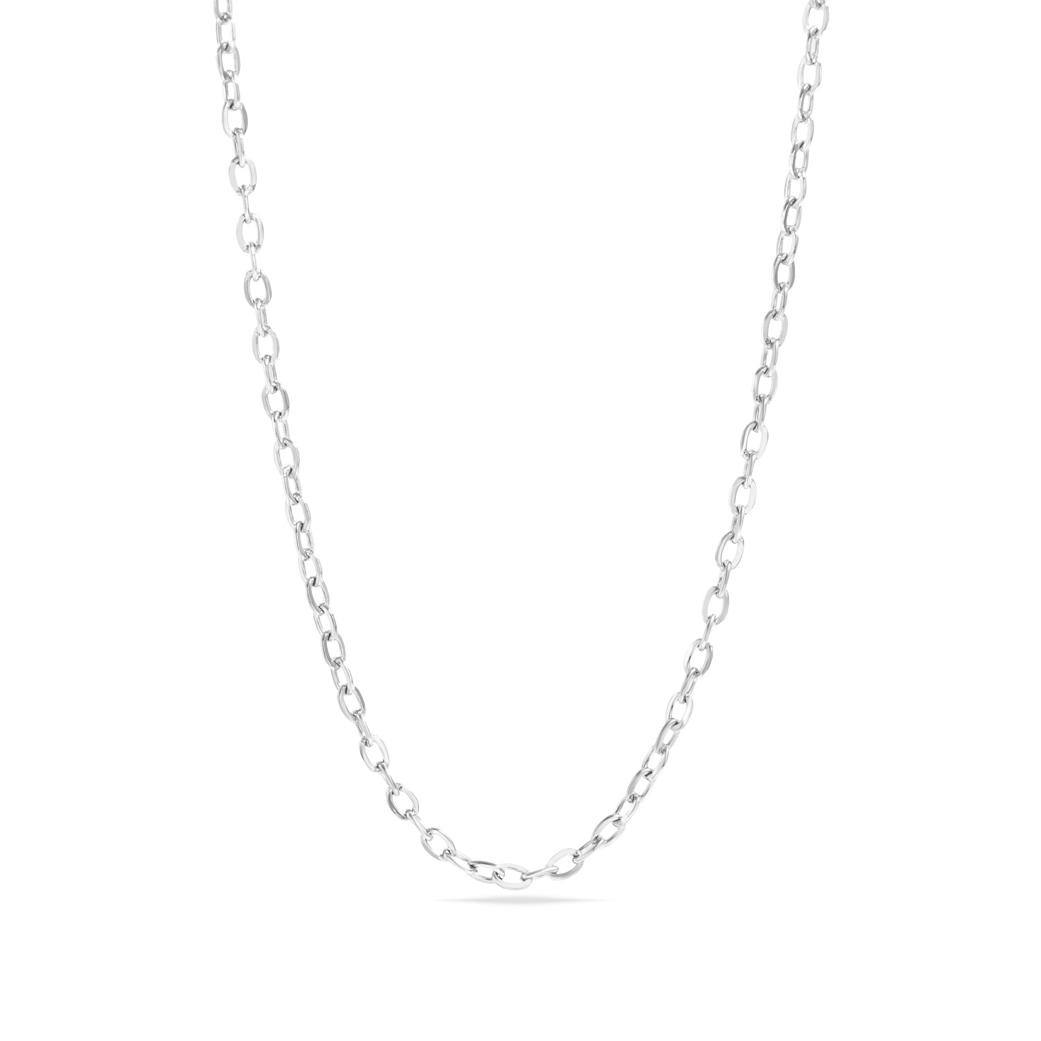 18K Gold PVD Stainless Steel PVD Coated Loop/Cable Chain Necklace