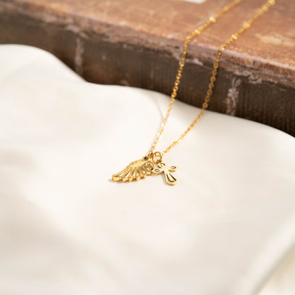 18K Gold PVD Stainless Steel Faith & Love Charm Set