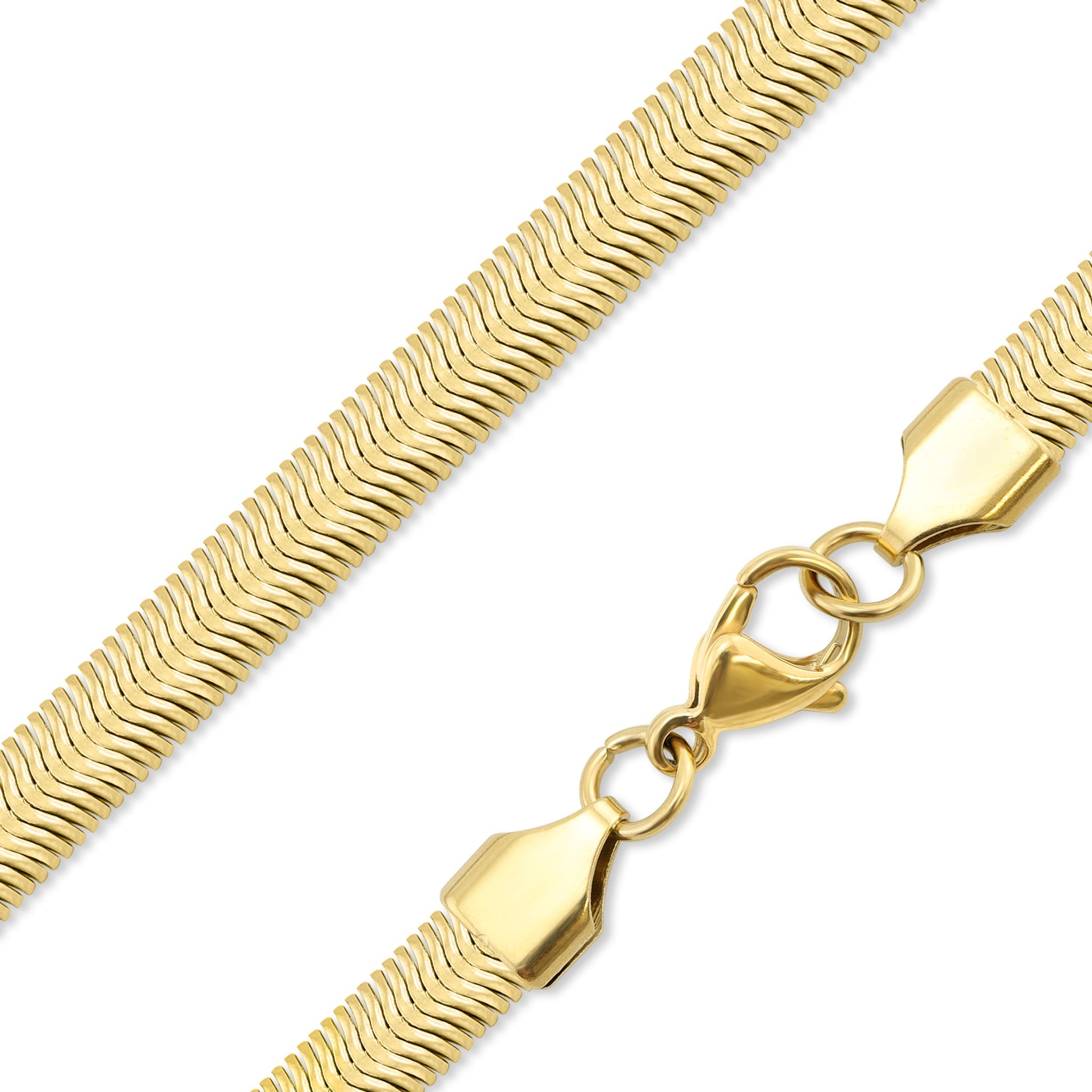Stainless Steel Gold Snake Chain Necklace