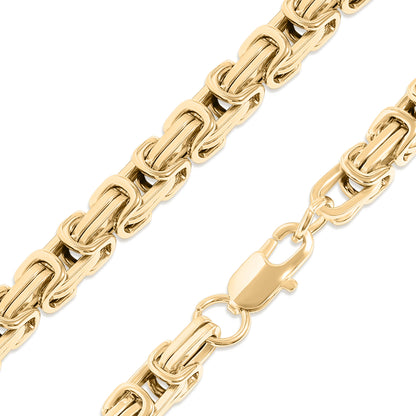 Stainless Steel 18K Gold PVD Coated Byzantine Chain Necklace