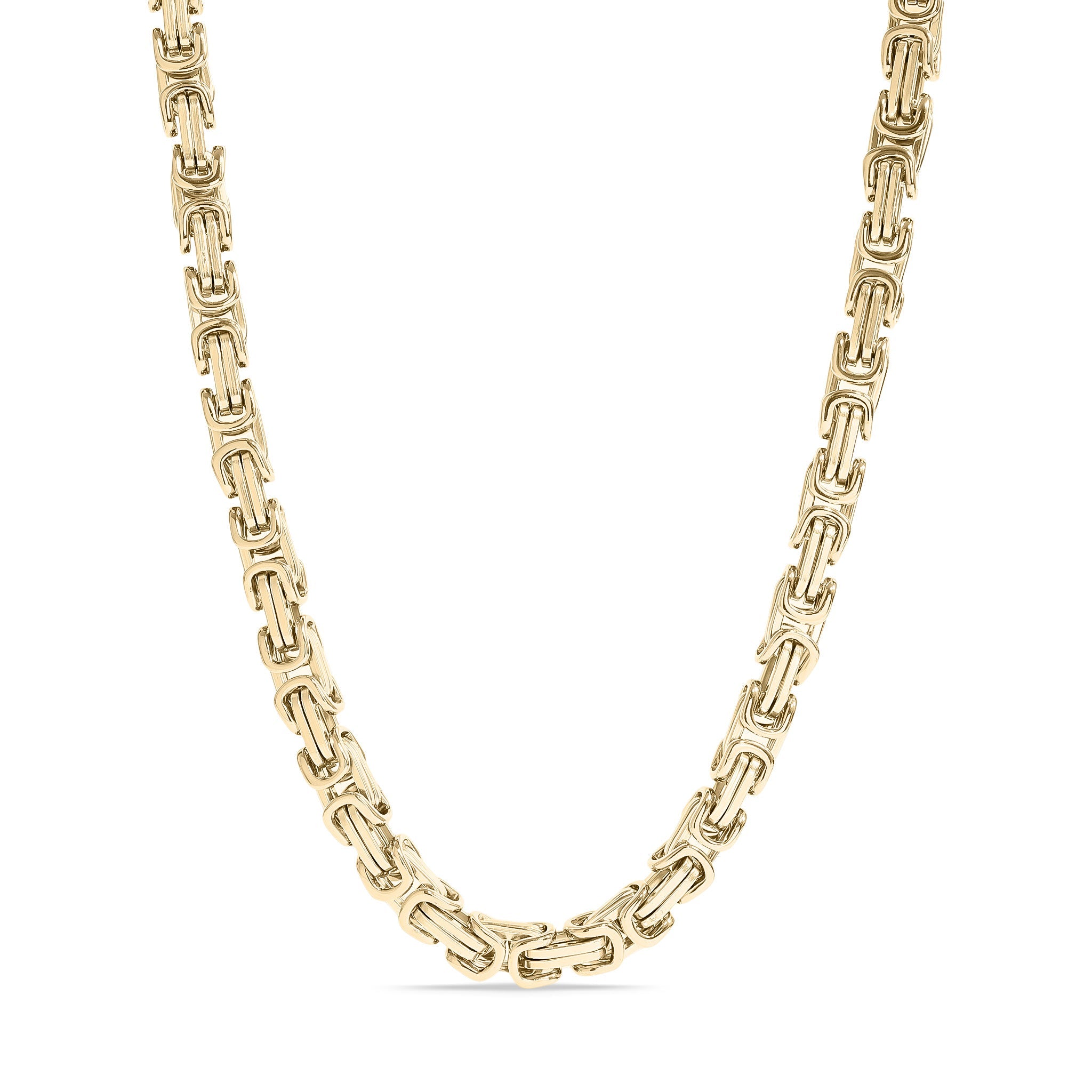 Stainless Steel 18K Gold PVD Coated Byzantine Chain Necklace