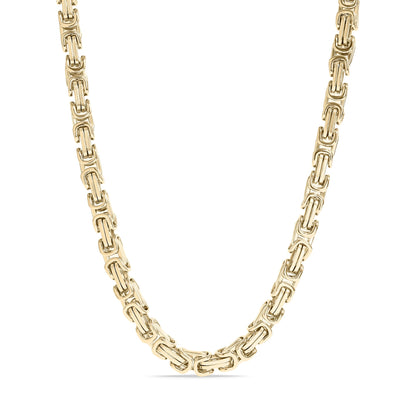 Stainless Steel 18K Gold PVD Coated Byzantine Chain Necklace