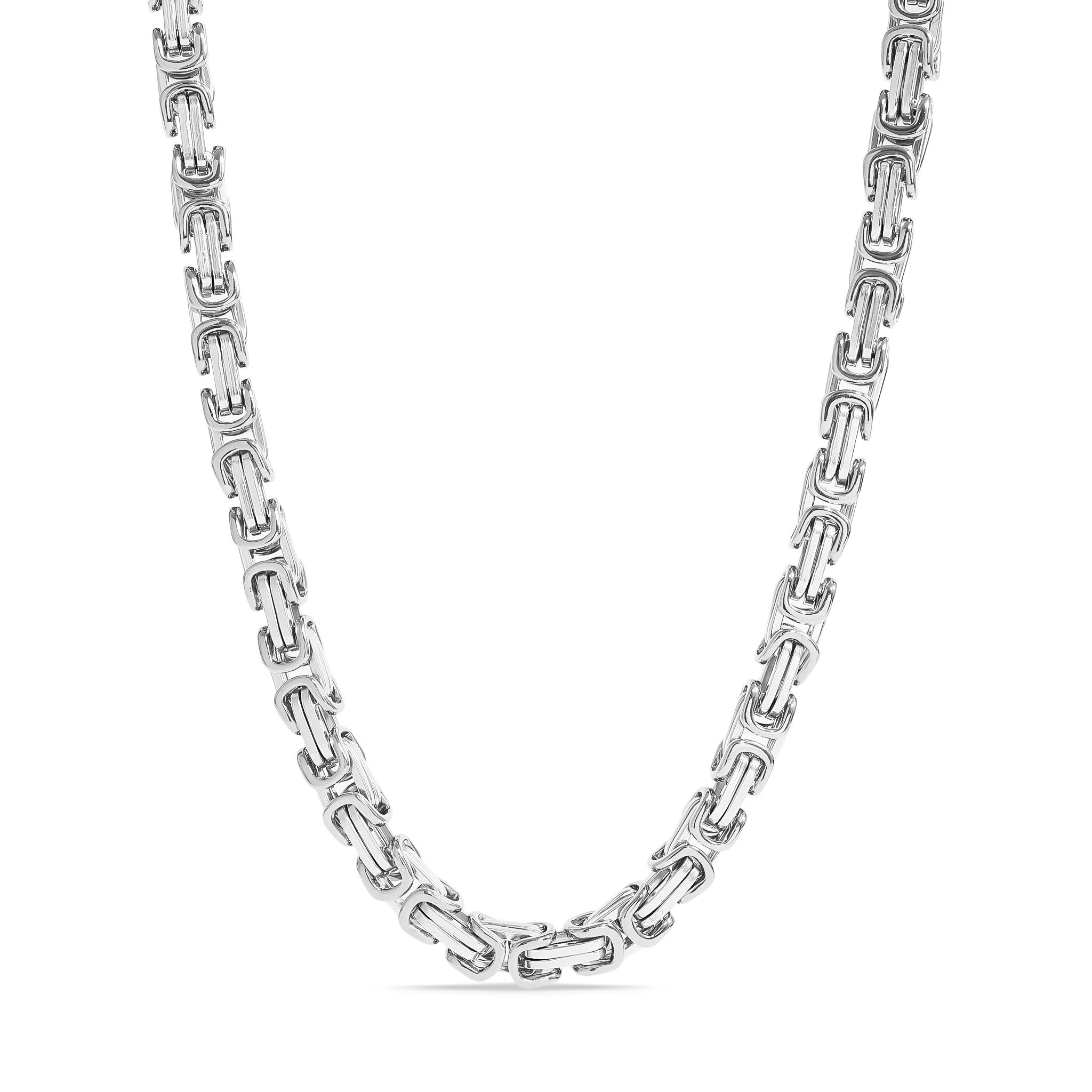 Stainless Steel Byzantine Chain Necklace