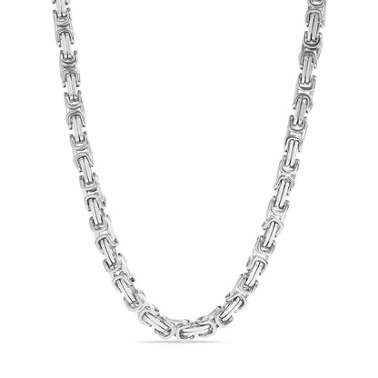 Stainless Steel Byzantine Chain Necklace