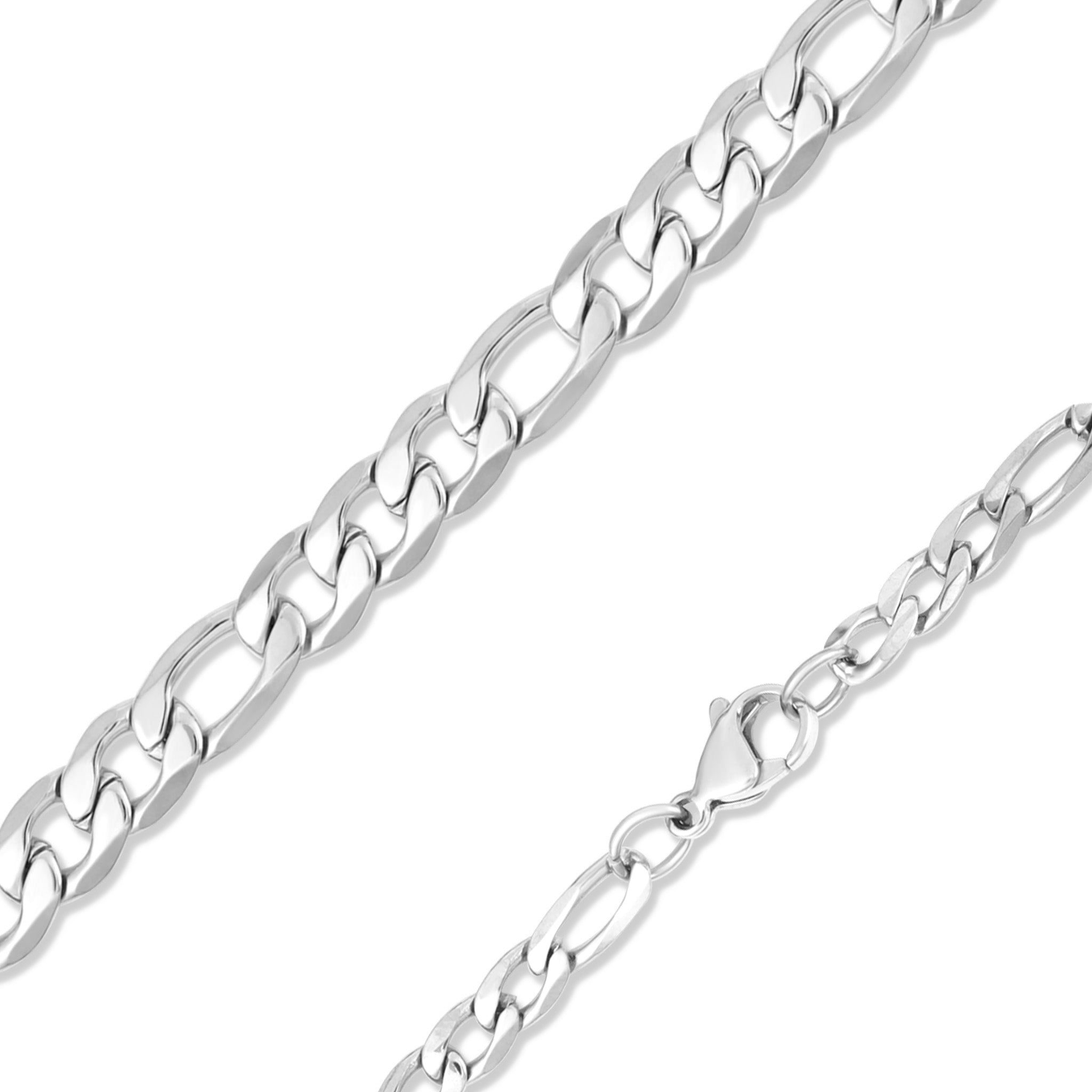 Stainless Steel Figaro Chain Necklace