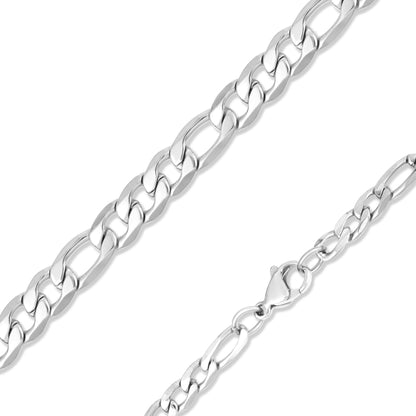 Stainless Steel Figaro Chain Necklace