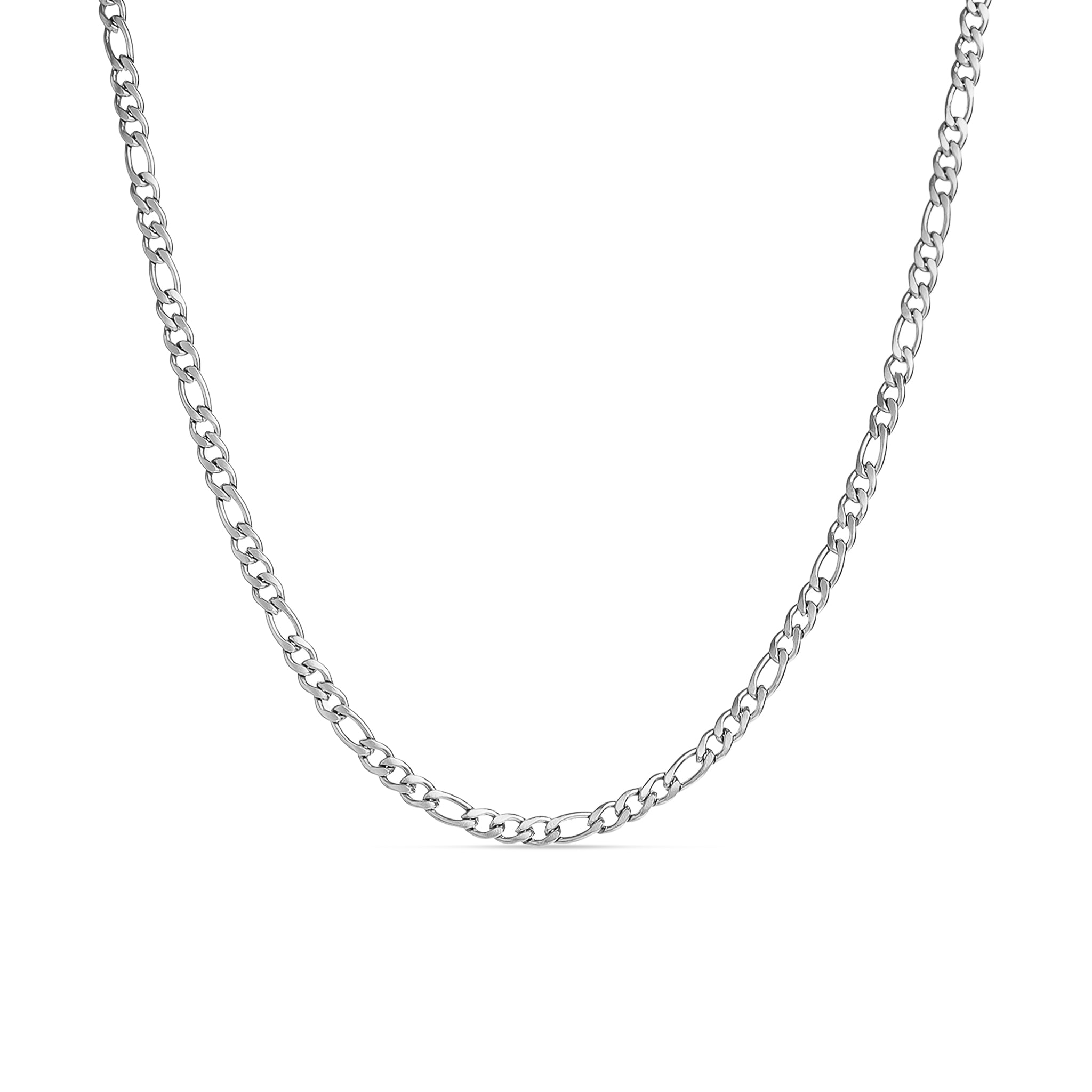 Stainless Steel Figaro Chain Necklace