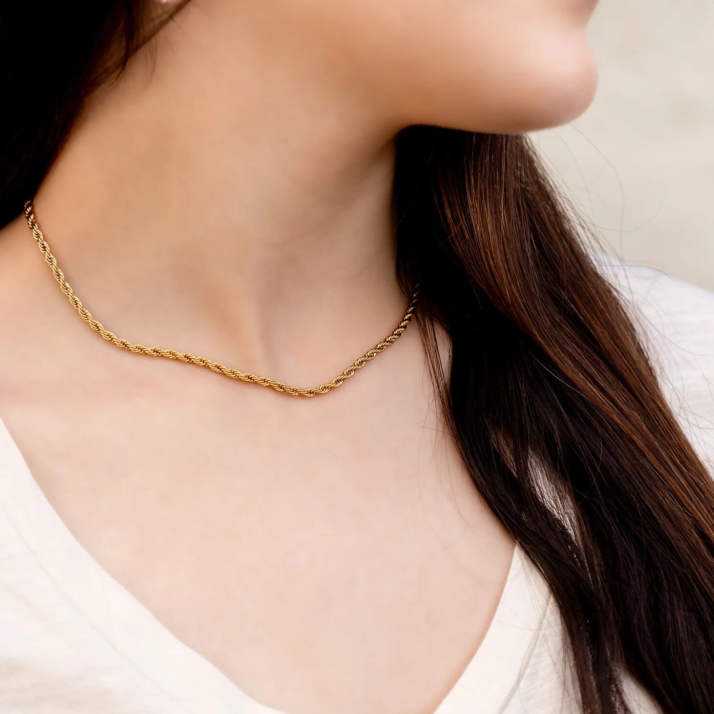 14K Gold Filled PLUS Rope Chain Necklace