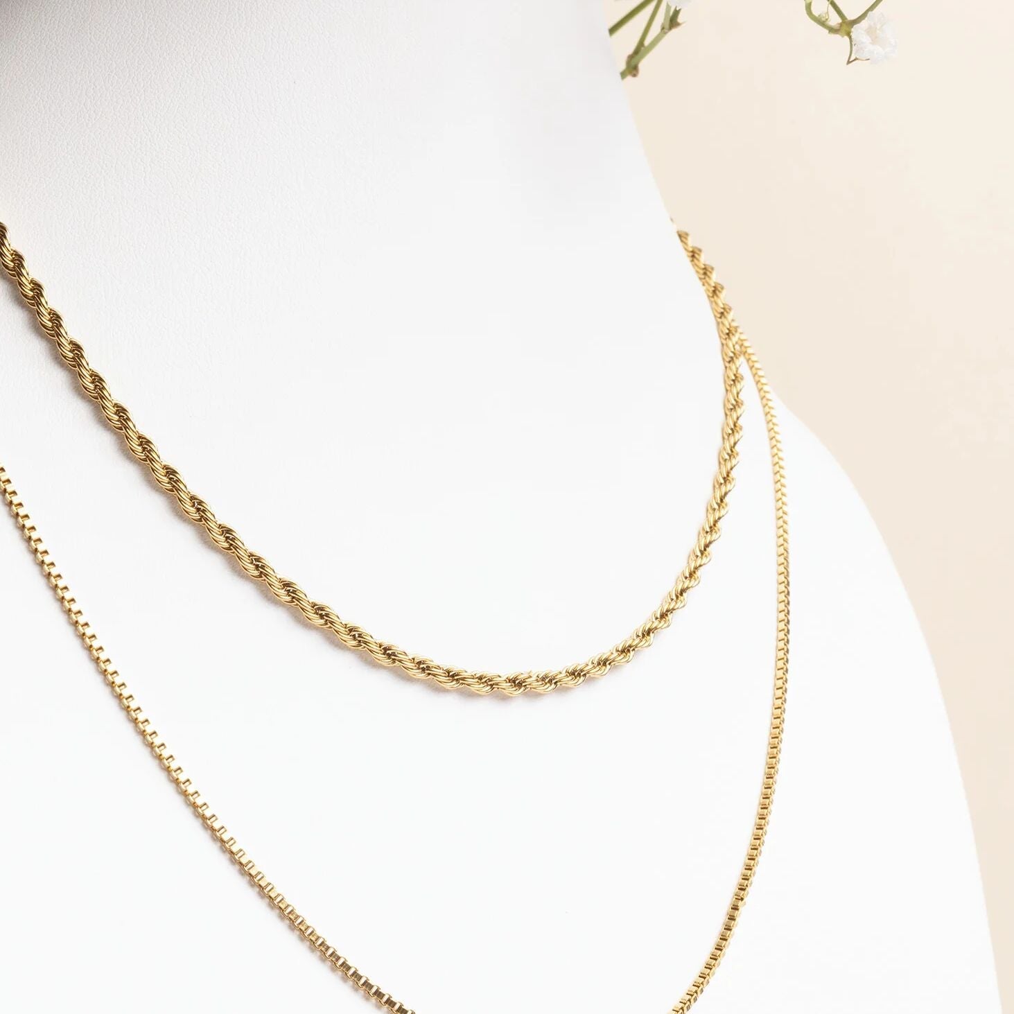 14K Gold Filled PLUS Rope Chain Necklace
