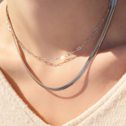 Stainless Steel Paperclip Chain Necklace
