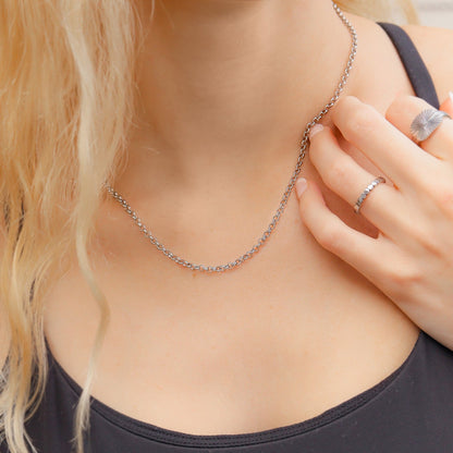 18K Gold PVD Stainless Steel Rolo Chain Necklace
