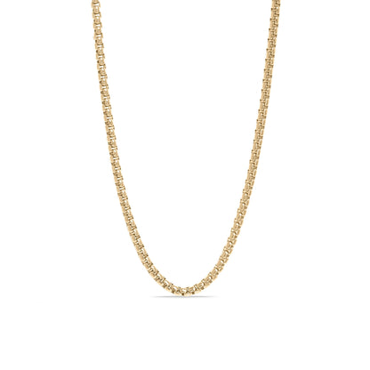 18K Gold PVD Stainless Steel Rounded Box Chain