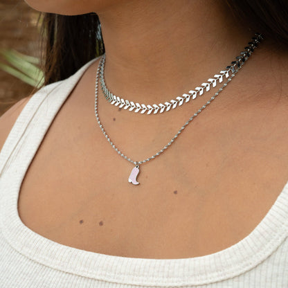 18K Gold PVD Stainless Steel Epoxy Pink Cowgirl Boot Charm
