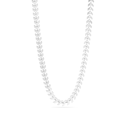 18K Gold PVD Stainless Steel Chevron Chain Necklace