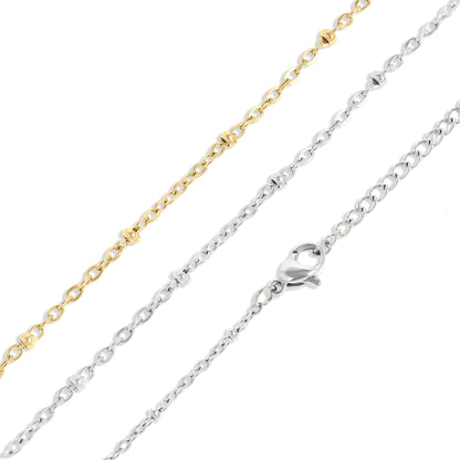 18K Gold PVD Stainless Steel Satellite Chain Necklace