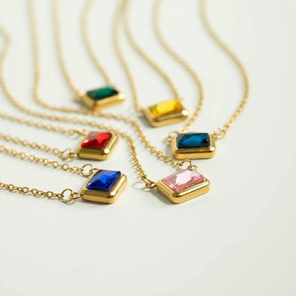18K Gold PVD Emerald Birthstone Connector Charm 11mm