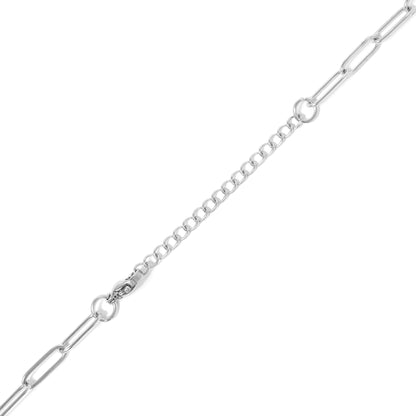 18K Gold PVD Stainless Steel Carabiner Faith Charm Paperclip Necklace