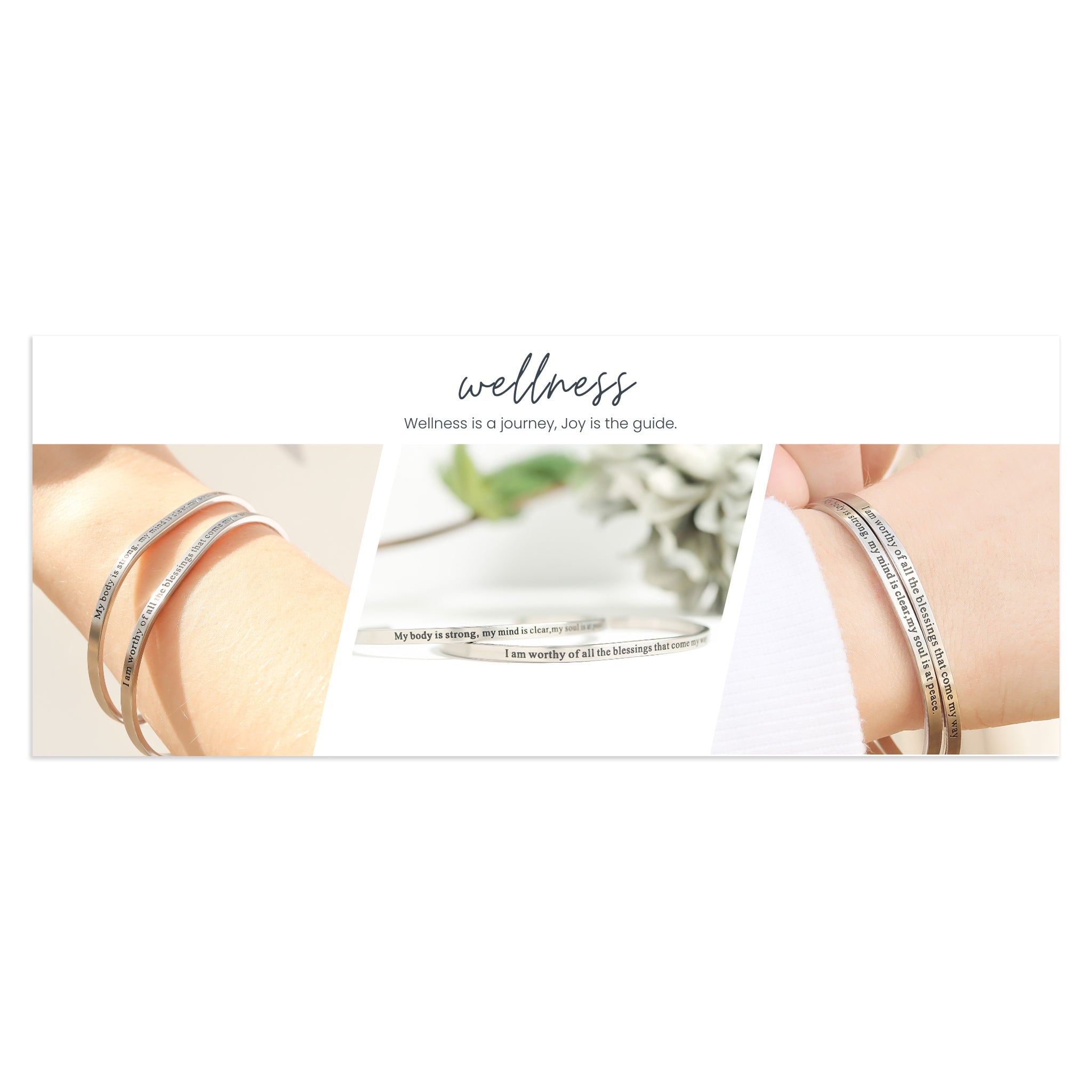 Wellness Engraved Bracelet Display Sticker