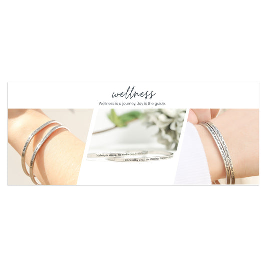 Wellness Engraved Bracelet Display Sticker
