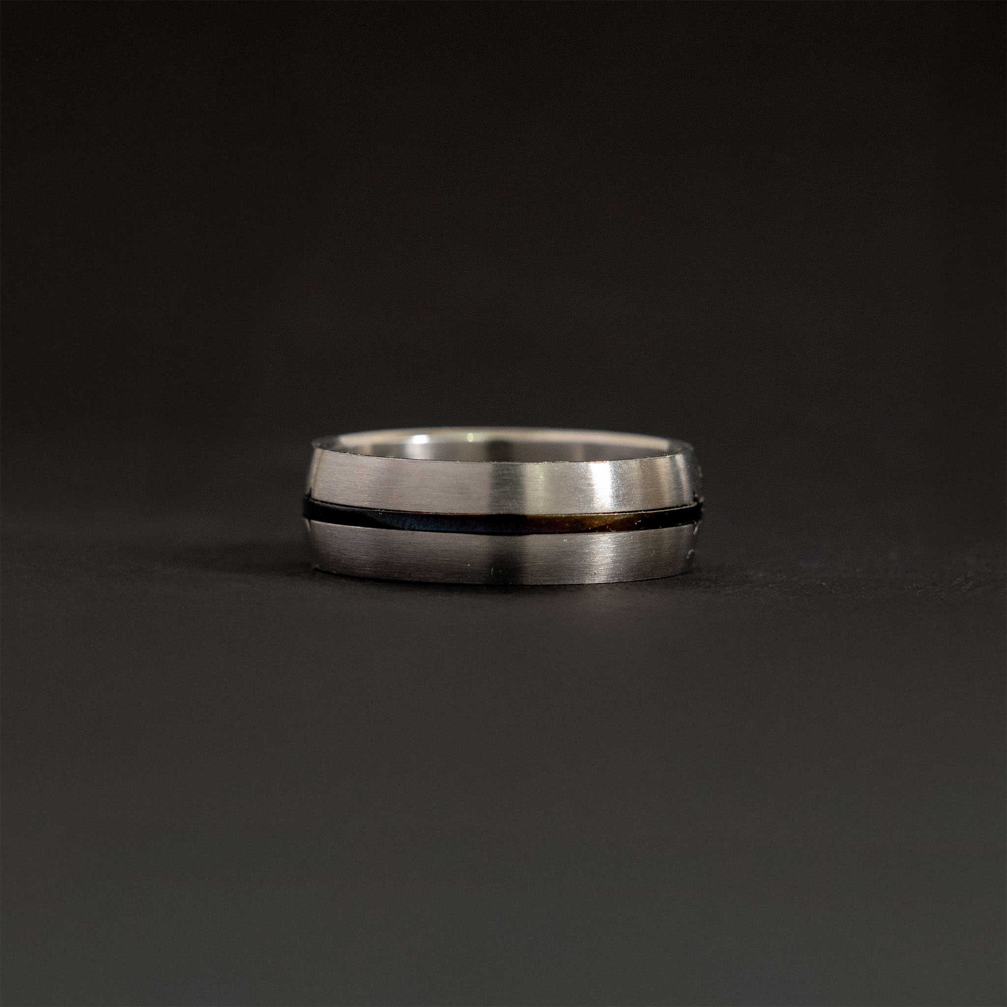 Highly Polished Black Cross Stainless Steel Ring