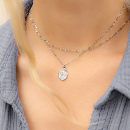 18K Gold PVD Stainless Steel Faith & Love Charm Set