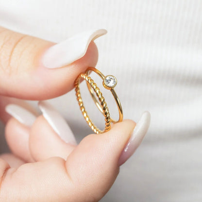 14K Gold Filled PLUS Braided Spacer Ring
