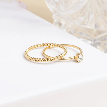 14K Gold Filled PLUS Braided Spacer Ring