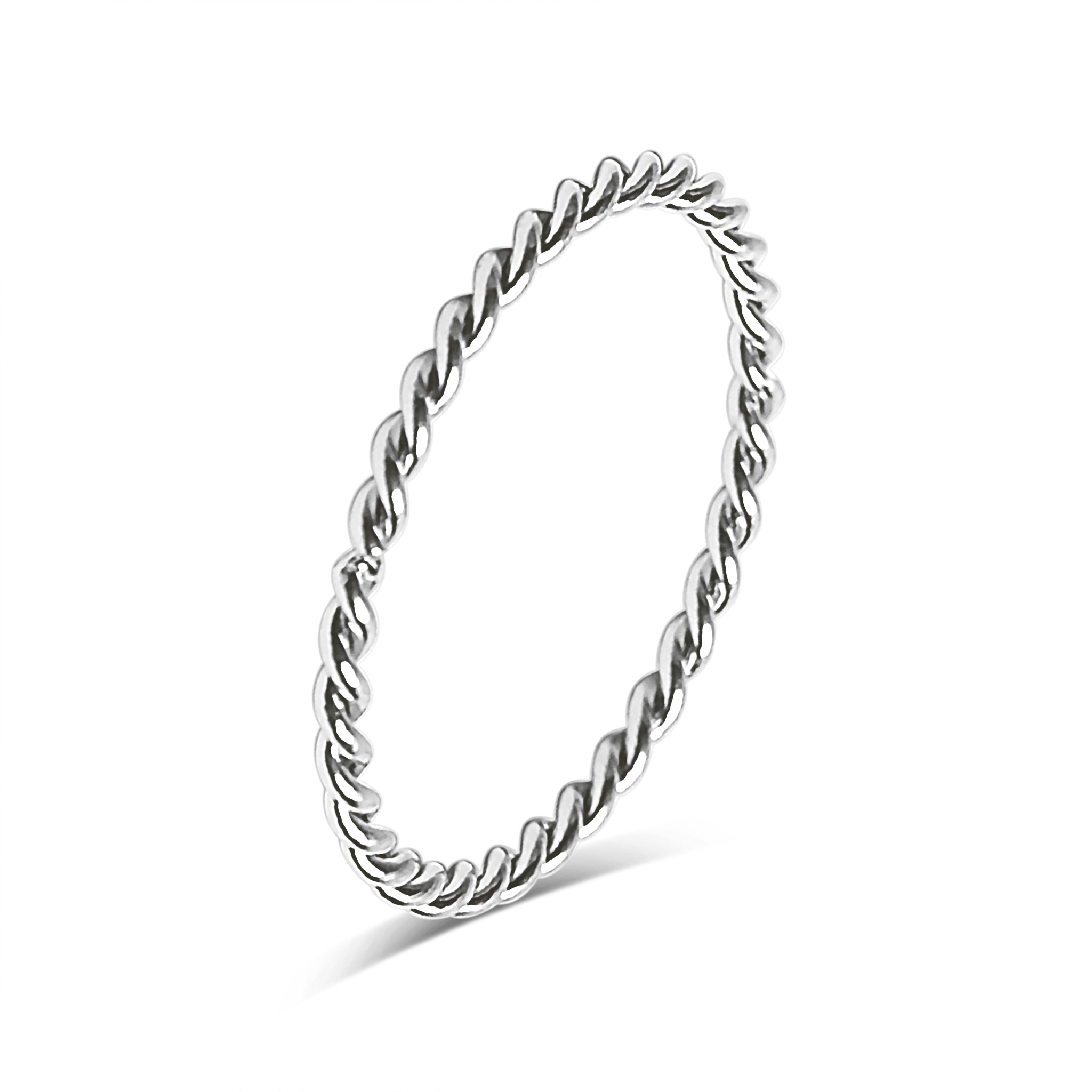 18K Gold PVD Stainless Steel Braided Spacer Ring