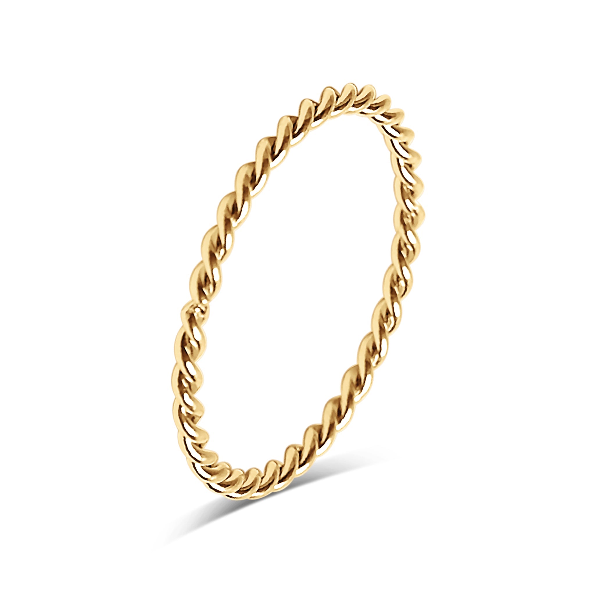 18K Gold PVD Stainless Steel Braided Spacer Ring