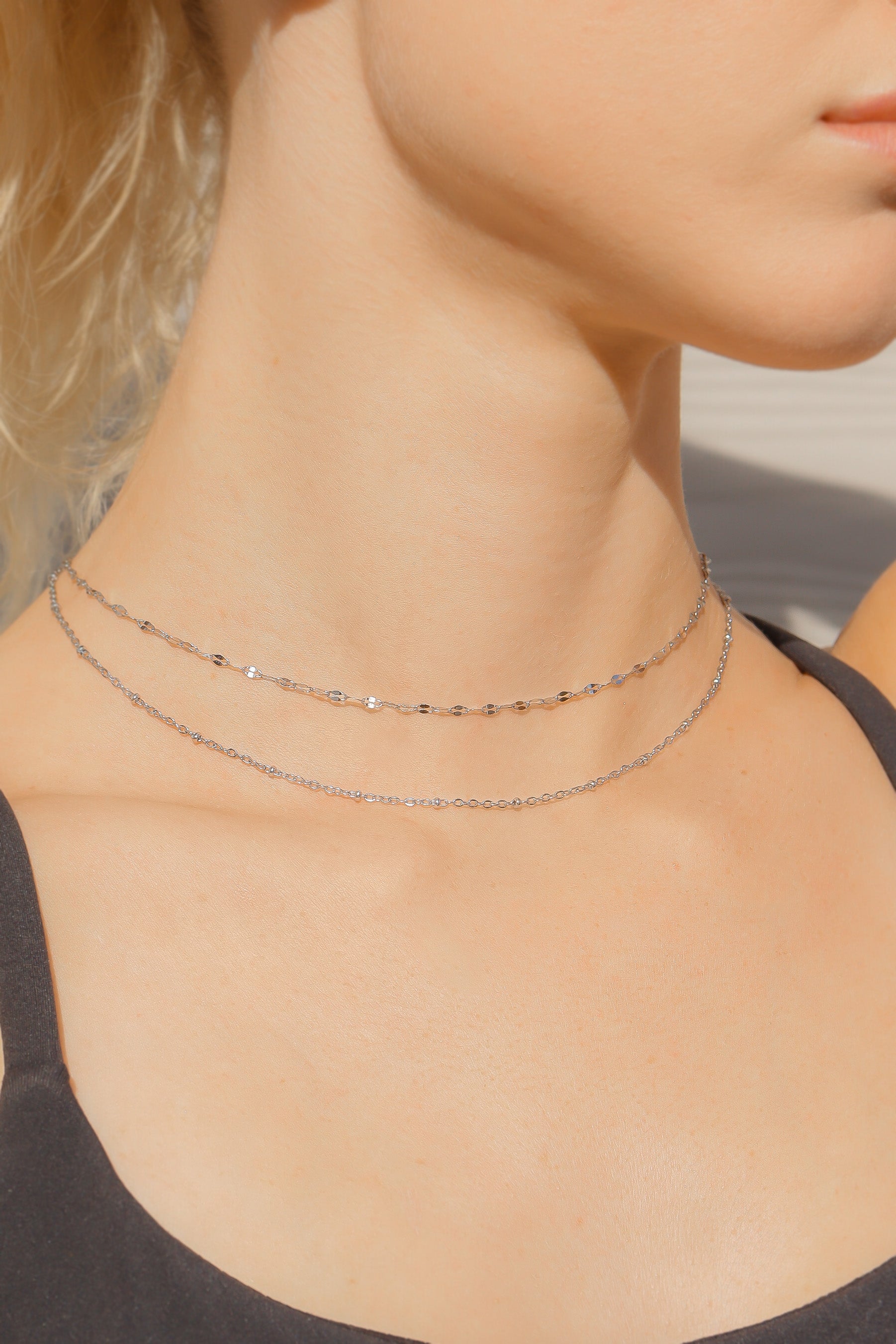 18K Gold PVD Stainless Steel Lip Chain Necklace