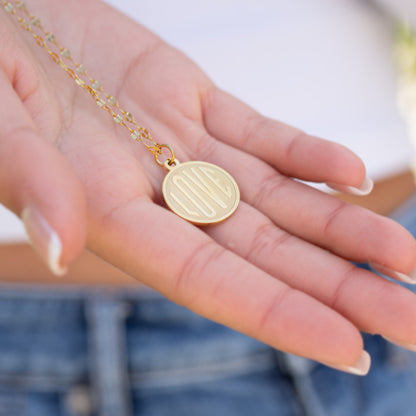 18K Gold PVD Stainless Steel Round Love Charm