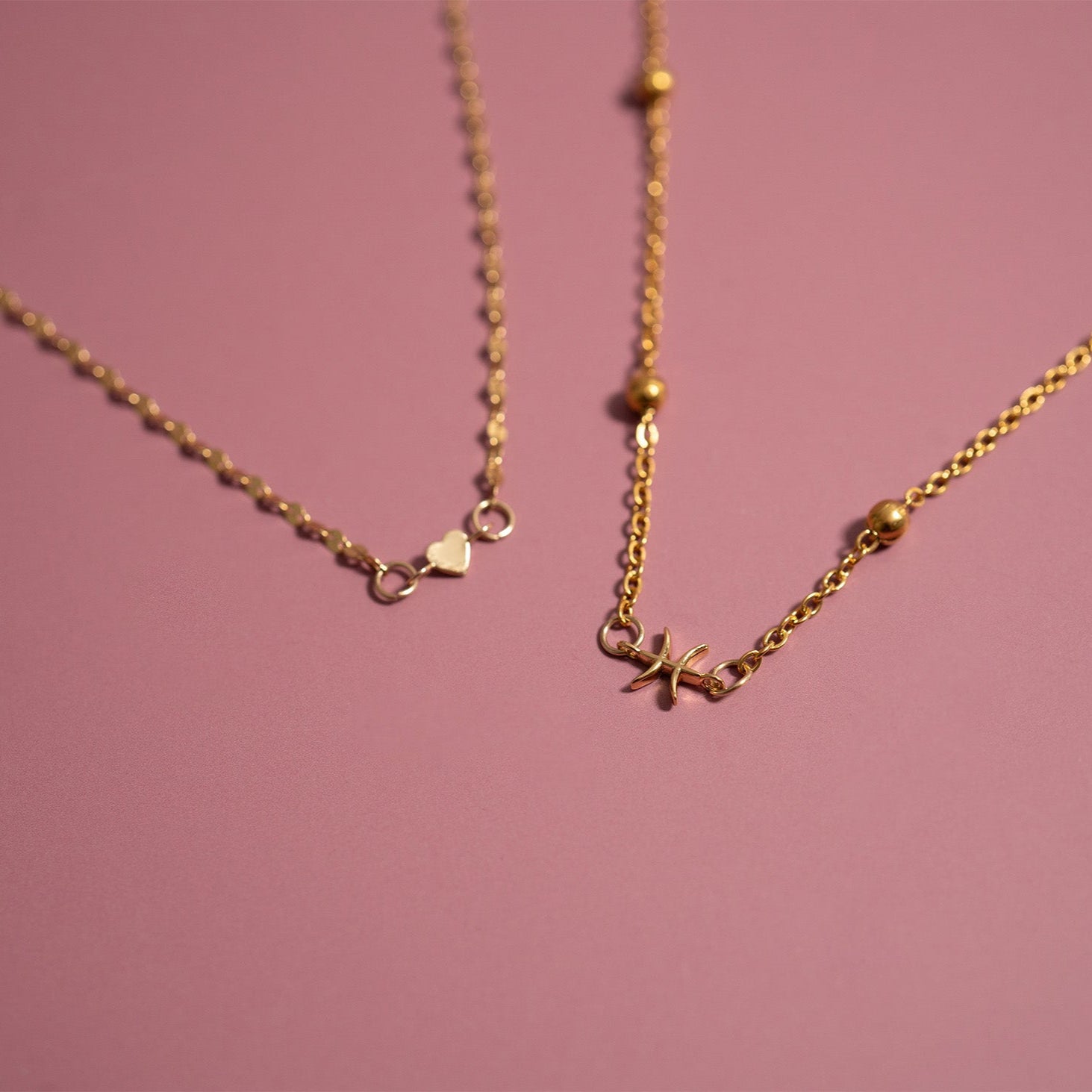 Permanent Jewelry 14K Solid Gold Heart Connector Charm