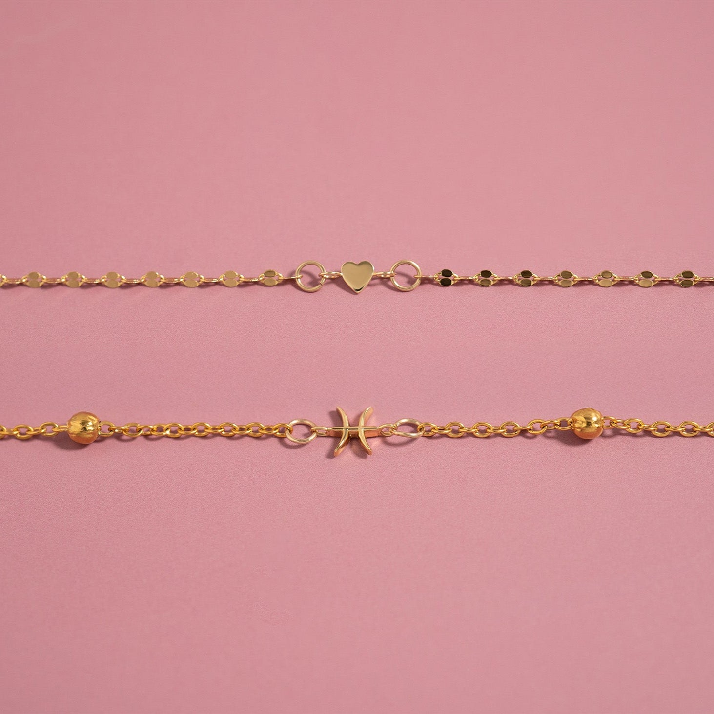 Permanent Jewelry 14K Solid Gold Heart Connector Charm