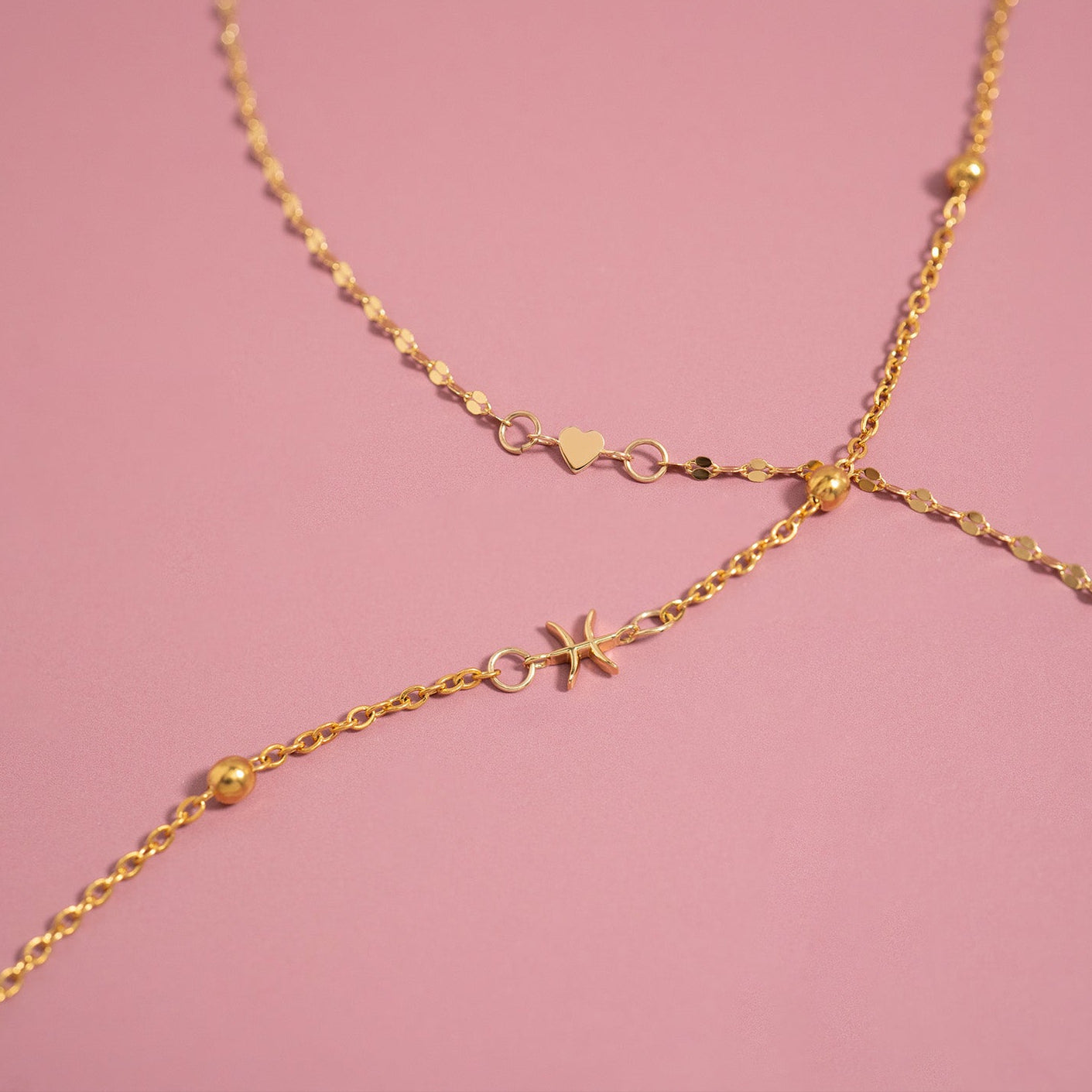 Permanent Jewelry 14K Solid Gold Heart Connector Charm