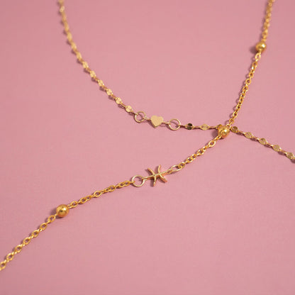 Permanent Jewelry 14K Solid Gold Heart Connector Charm