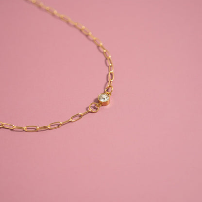 18K Gold PVD Stainless Steel Birthstone Connector Charm
