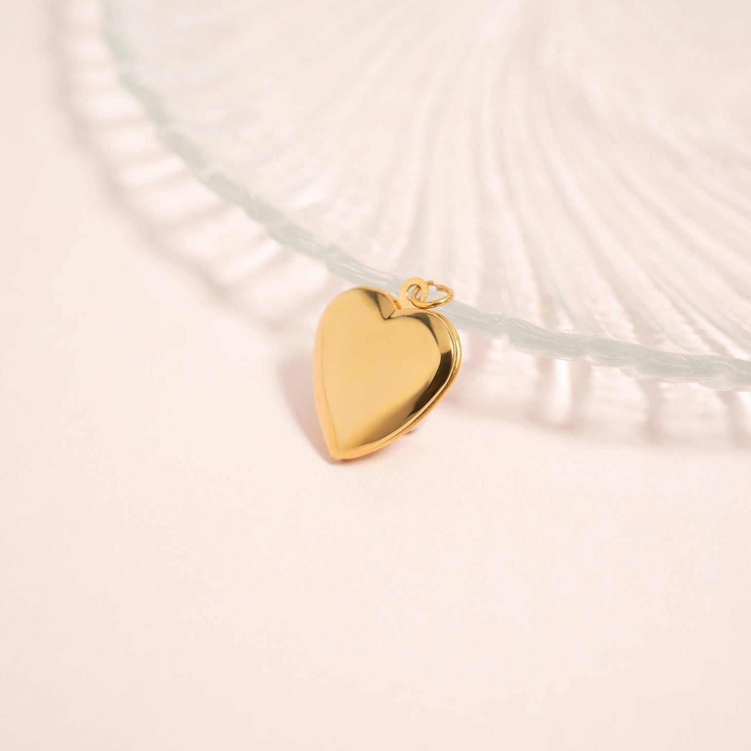 18K Gold PVD Stainless Steel Heart Locket