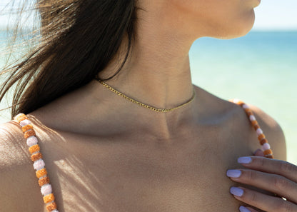 18K Gold PVD Stainless Steel Figaro Chain Necklace