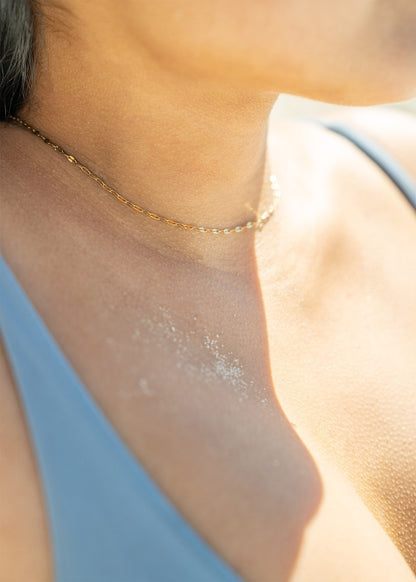 18K Gold PVD Stainless Steel Lip Chain Necklace