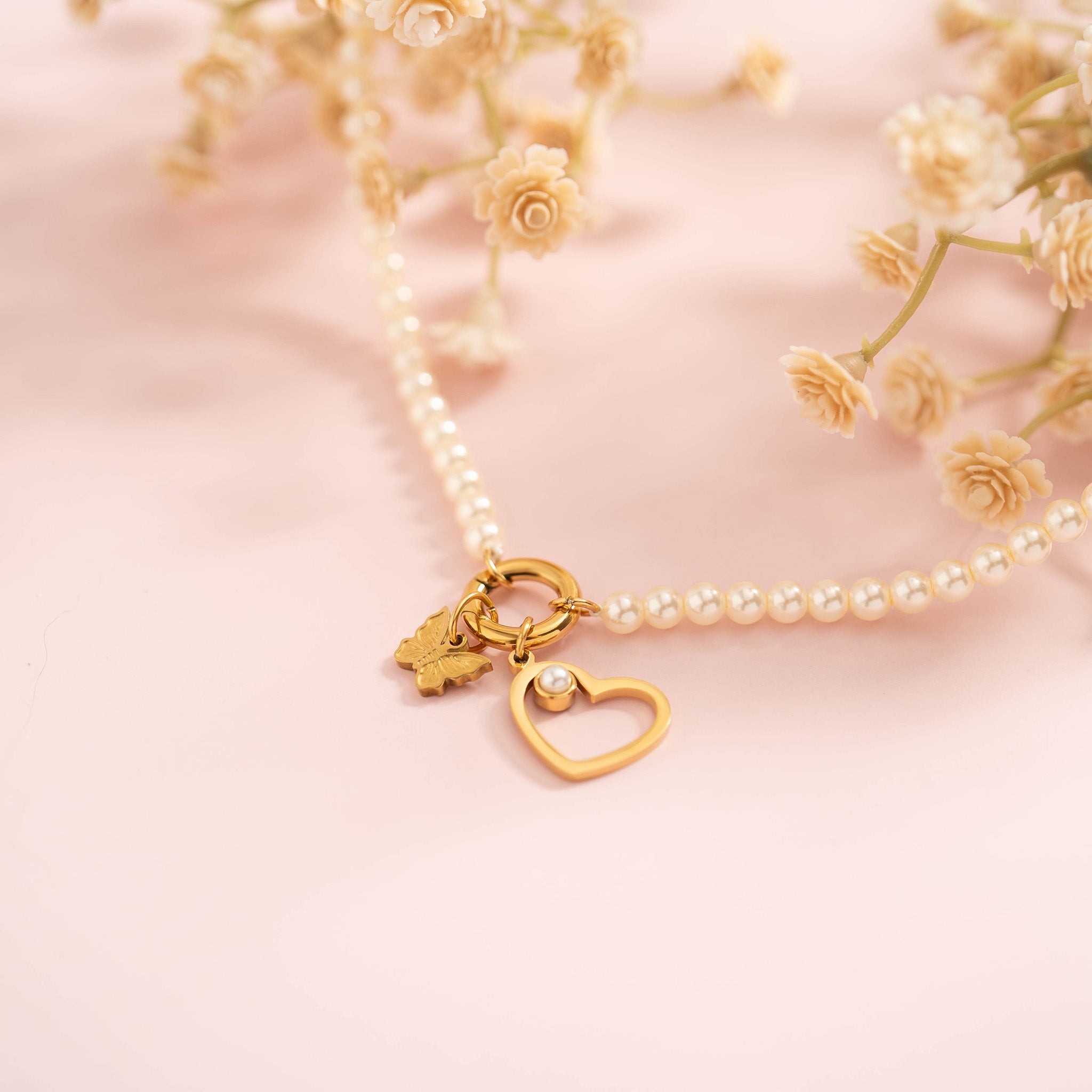 18K Gold PVD Stainless Steel Garden Charm Set