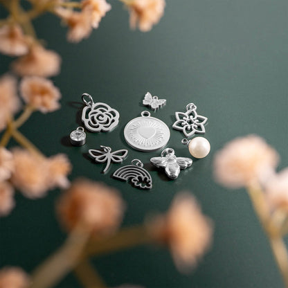 18K Gold PVD Stainless Steel Garden Charm Set