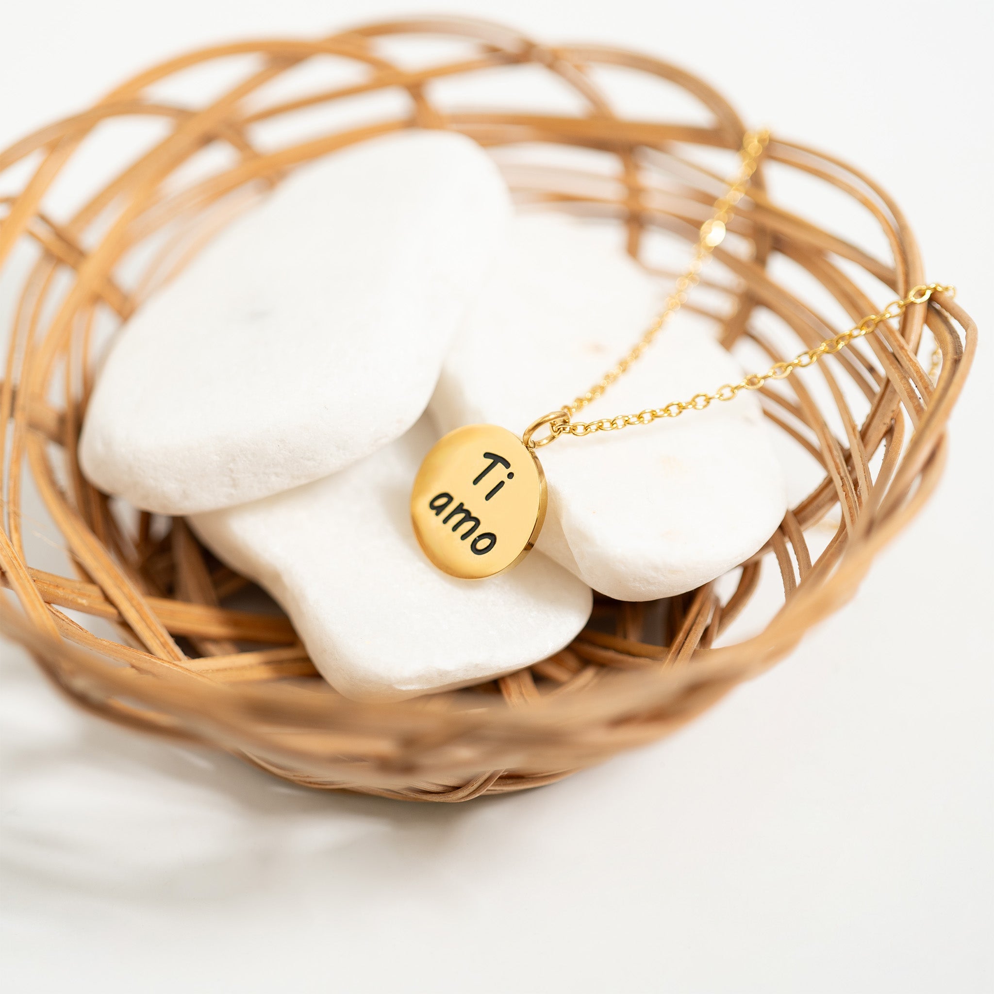 18K Gold PVD Stainless Steel I Love You Language Charm