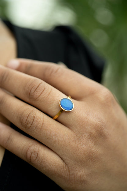 18k Gold PVD Stainless Steel Mood Ring