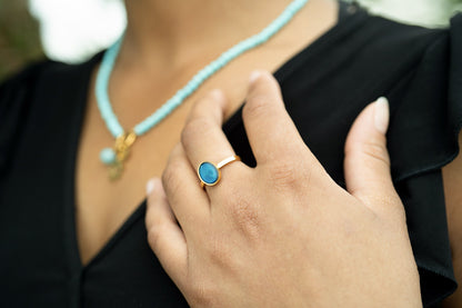 18k Gold PVD Stainless Steel Mood Ring