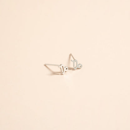 18K Gold PVD Stainless Steel Zodiac Stud Earrings