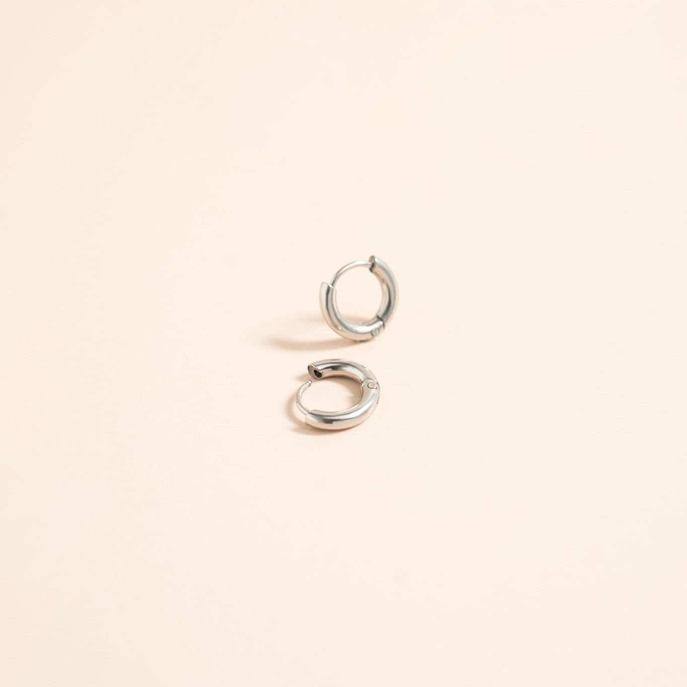 18K Gold PVD Stainless Steel Minimalist Thin Huggie Earrings