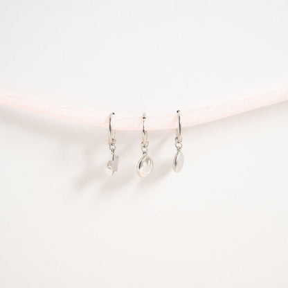 18K Gold PVD Stainless Steel Star Huggie Earrings