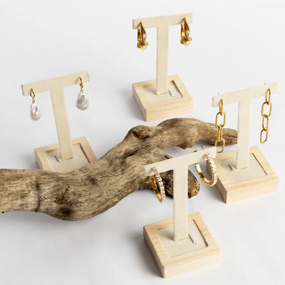 Wood Single Pair Earring Display