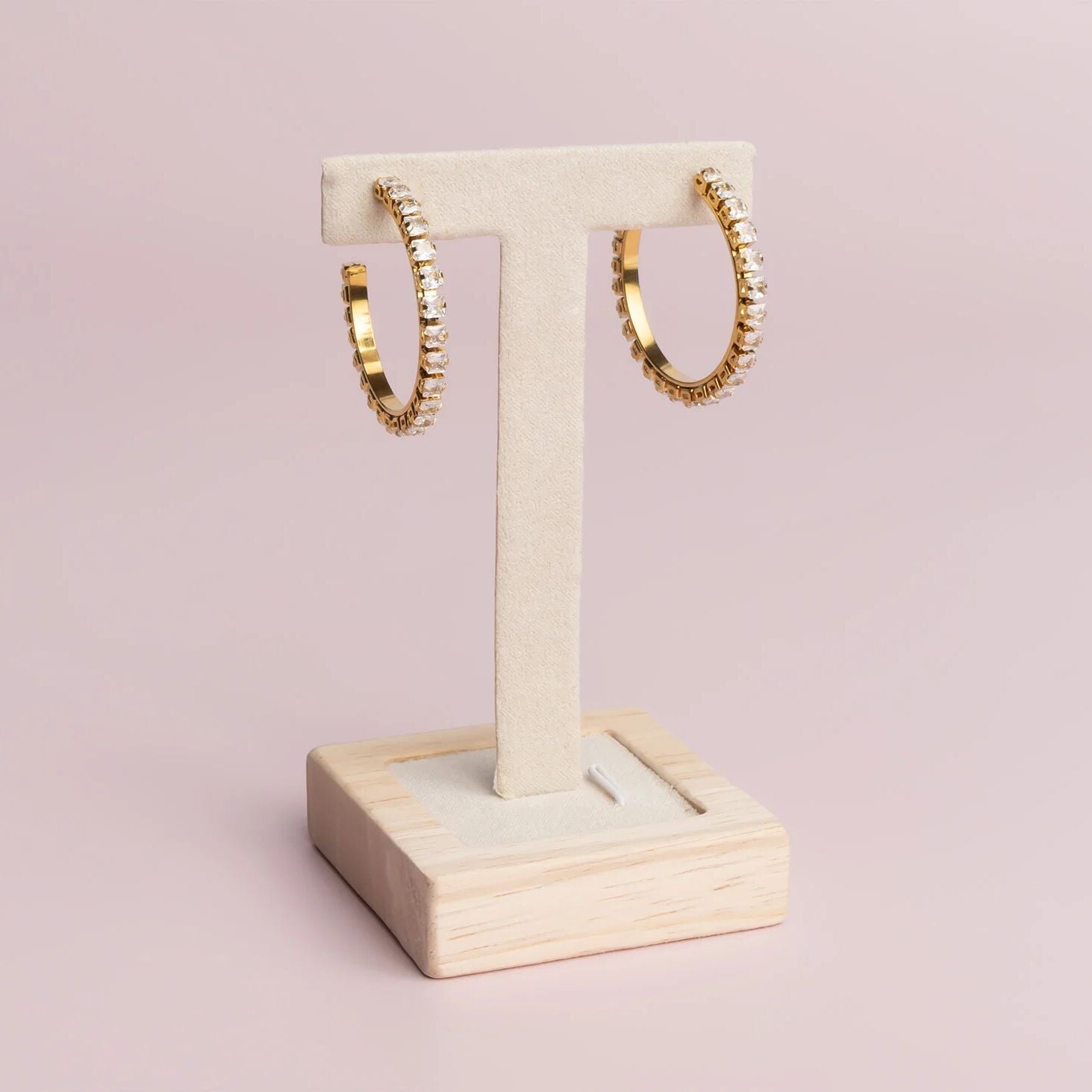 Wood Single Pair Earring Display